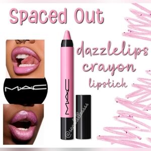 MAC Cosmetics Dazzlelips Crayon Lipstick Spaced Out Pink Pearl Brand New in Box